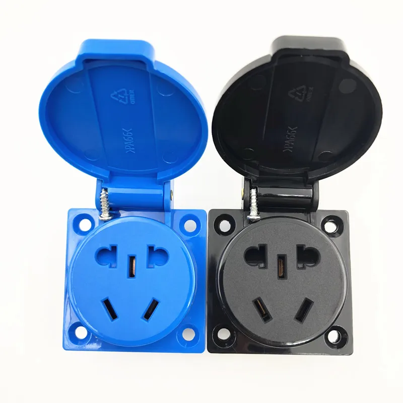 1 шт. черный AU/US/EU промышленная безопасная розетка 10A 250V IP54 NF Сертификация