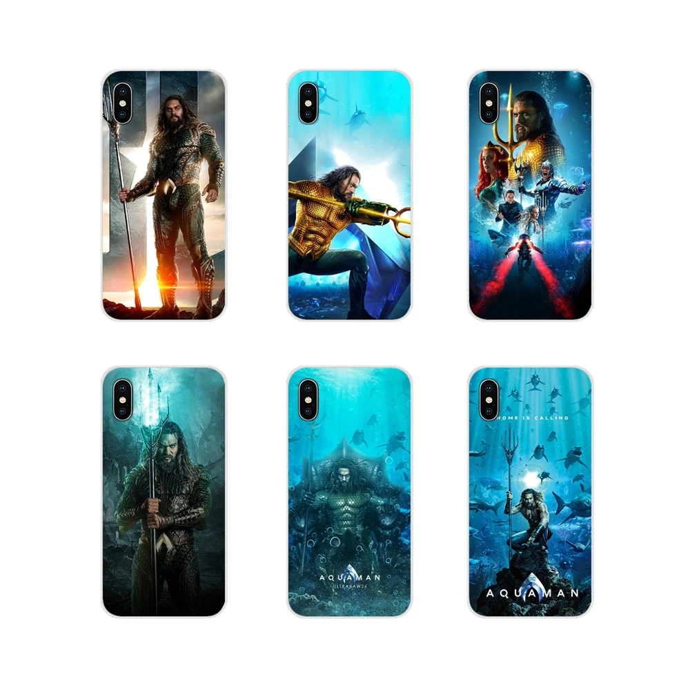 Фото Аксессуары DC Comics Aquaman чехлы для телефонов Apple iPhone X XR XS MAX 4 4S 5 5S 5C SE 6 6S 7 8 Plus ipod touch