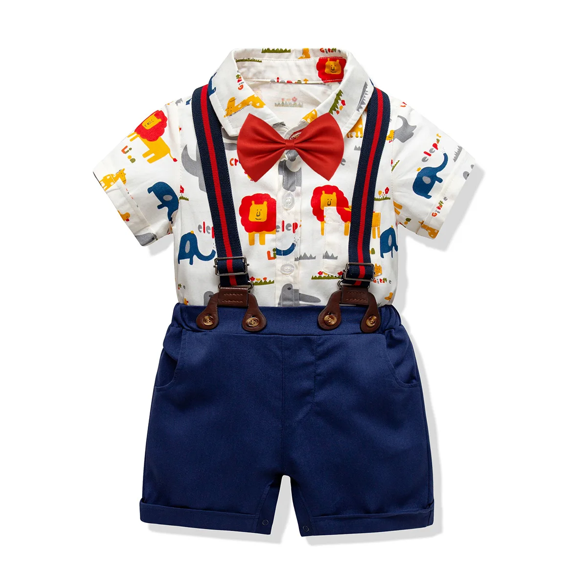 Oklady 2019 Summer Baby Boys Gentleman Clothes Suits Cotton Cartoon Pattern Long Sleeve Red Bowtie Shirt+Blue Shorts
Oklady 2019 Summer Baby Boys Gentleman Clothes Suits Cotton Cartoon Pattern Long Sleeve Red Bowtie Shirt+Blue Shorts