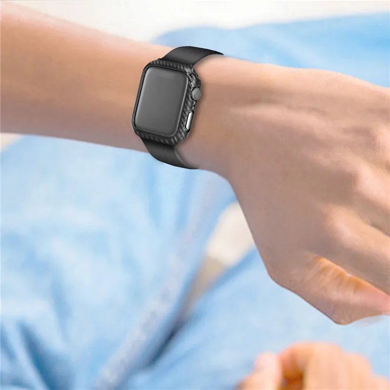 Ультратонкий чехол из углеродного волокна для Apple Watch Series 4 3 2 iWatch 38 мм 42 40 44 |