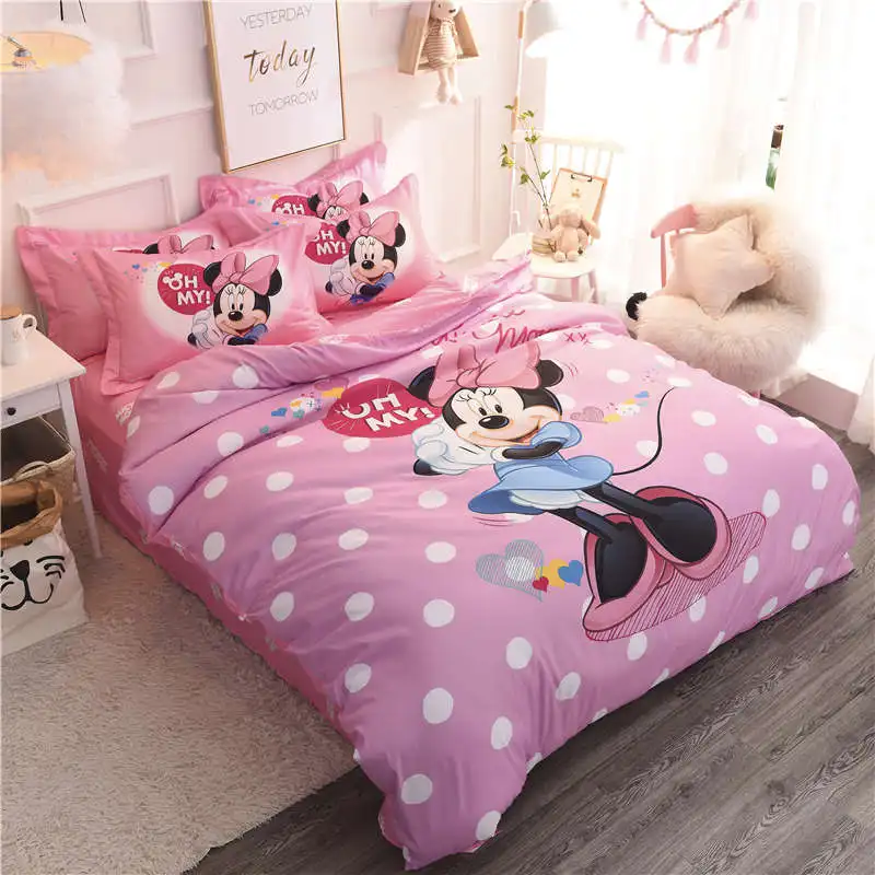 Disney Minnie mouse Mickey comforter Sets 3/4/5 Pieces 3d bed linens Twin Single Queen King Sizes Bedding Set children girl gift
Disney Minnie mouse Mickey comforter Sets 3/4/5 Pieces 3d bed linens Twin Single Queen King Sizes Bedding Set children girl gift