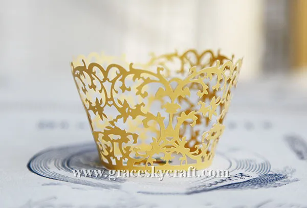 60pcs Hot sale Hollow Lace Vine Laser Cut gold Wedding Cupcake Wrappers Baking Cake Liner Party Cupcake accessory , 23 colors
60pcs Hot sale Hollow Lace Vine Laser Cut gold Wedding Cupcake Wrappers Baking Cake Liner Party Cupcake accessory , 23 colors