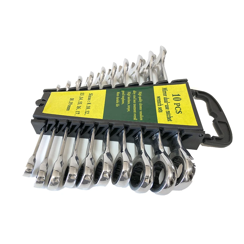 8-19mm Wrench Set Ratchets Wrenches Hand Tools Silver Finish Wrench Spanner Set