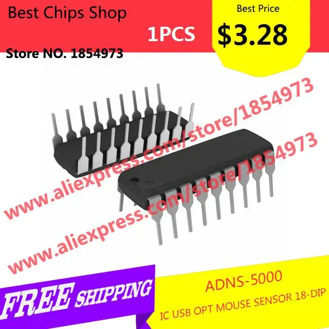 Бесплатная доставка 1 шт. = $3.28 электроника ADNS-5000 IC USB опт мышь датчик 18-DIP 5000 ADNS5000 |