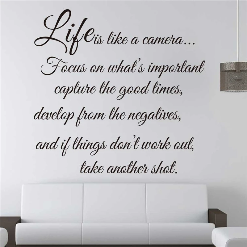 life is like a camera vinyl wall art stickers quotes living room home indoor decor diy removable decals decoration
life is like a camera vinyl wall art stickers quotes living room home indoor decor diy removable decals decoration