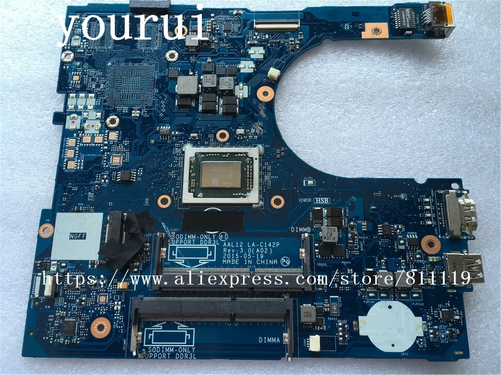 yourui For Dell Inspiron 5455 5555 5755 Laptop For Motherboard AAL12 LA-C142P CN-0CD4HR 0CD4HR CD4HR with A10-8700P DDR3 Test
yourui For Dell Inspiron 5455 5555 5755 Laptop For Motherboard AAL12 LA-C142P CN-0CD4HR 0CD4HR CD4HR with A10-8700P DDR3 Test