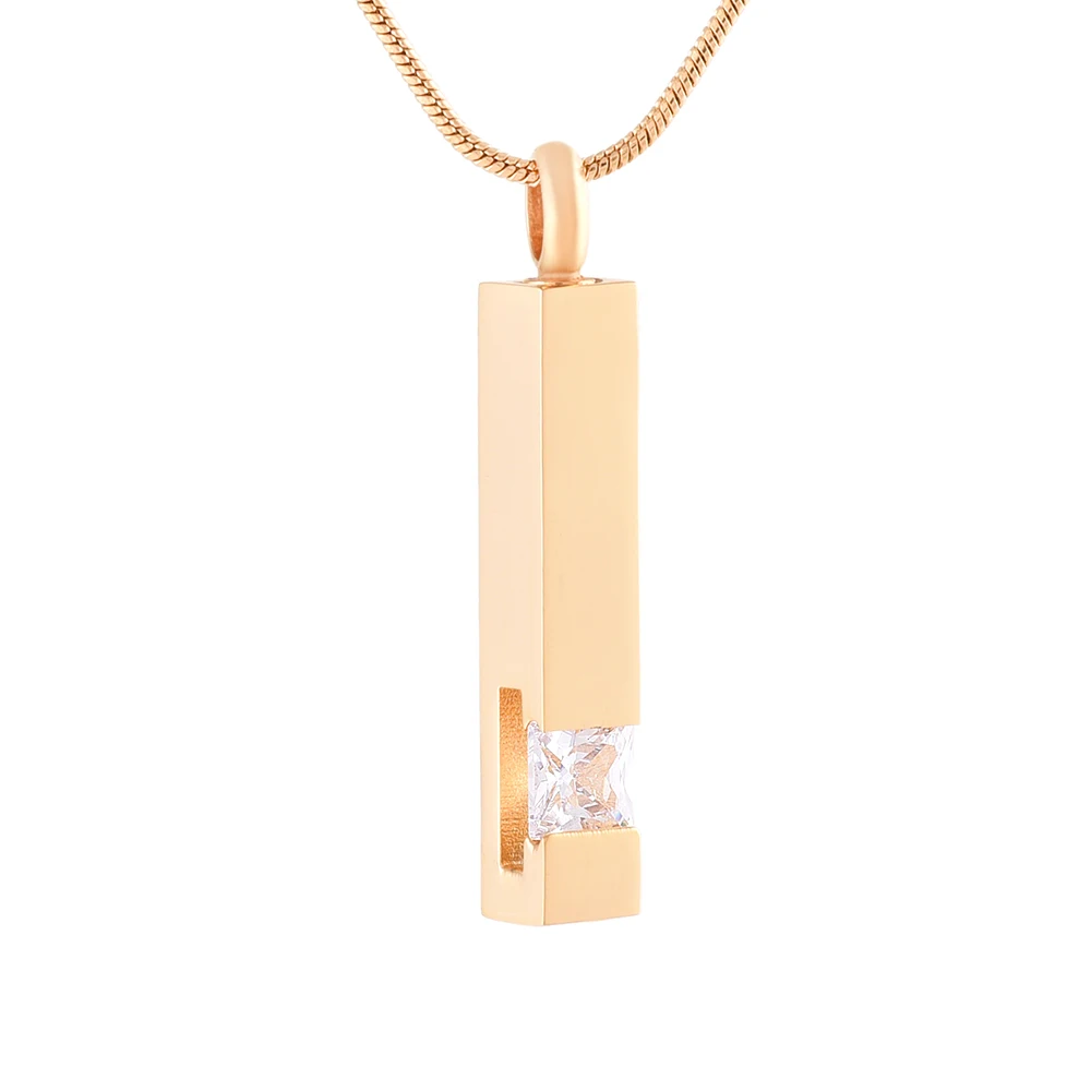 Multiple Color Crystal Bar Urn Hold Ashes Gold PVD Stainless Steel Cremation Urn Pendant Necklace Women Memorial Jewelry
Multiple Color Crystal Bar Urn Hold Ashes Gold PVD Stainless Steel Cremation Urn Pendant Necklace Women Memorial Jewelry