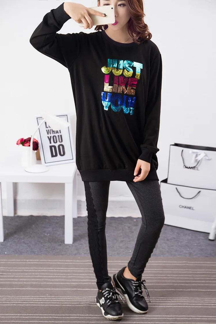 Winter Long Warm Thickened Plus Velvet Outer Bottoming Shirt Size Letter Decoration Clothing 4xl Ladies Tops shirts Casual | Женская