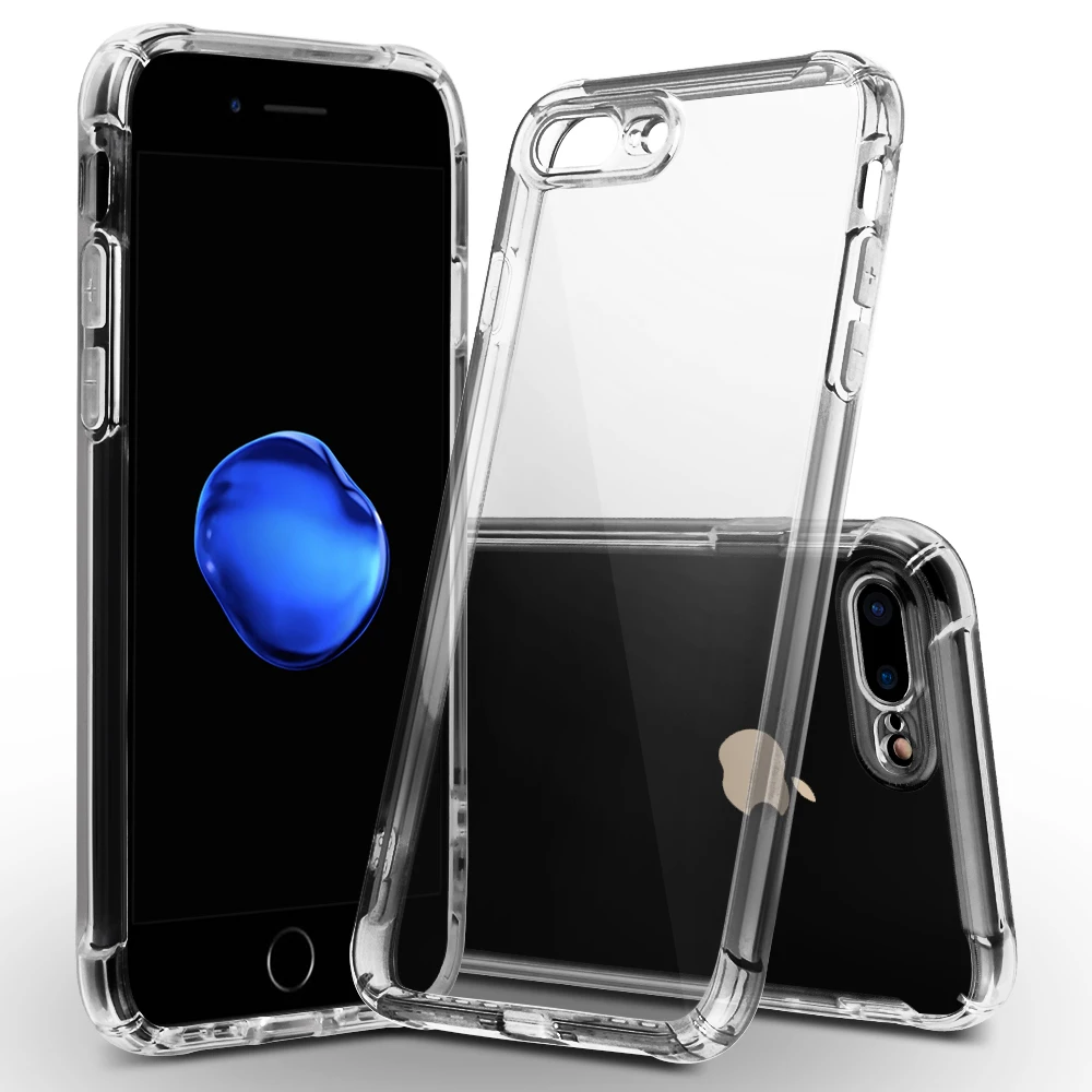 Чехол для Apple iPhone 8/8 Plus роскошный брендовый тонкий прозрачный силиконовый чехол