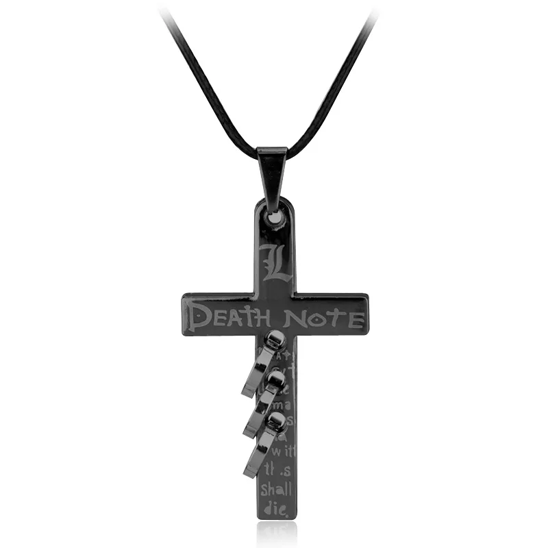 60 Pcs/lot Anime Death Note cross Necklace pendants toy Death cross Leather Chain Cosplay Accessories Jewelry Gift
60 Pcs/lot Anime Death Note cross Necklace pendants toy Death cross Leather Chain Cosplay Accessories Jewelry Gift