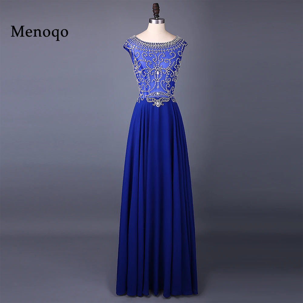 Sexy Boat Neck Luxury Crystal Beaded Chiffon A Line Evening Dresses Cap Sleeve Women Formal Long vestido de festa 1193W
Sexy Boat Neck Luxury Crystal Beaded Chiffon A Line Evening Dresses Cap Sleeve Women Formal Long vestido de festa 1193W