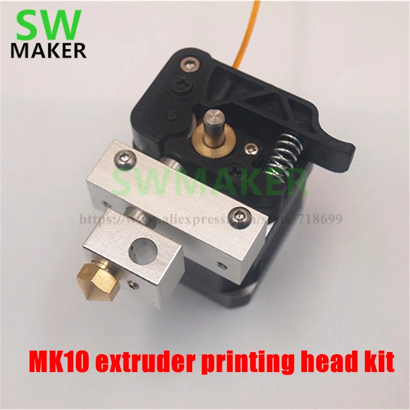MK10 extruder printing head kit 1.75mm extrusion set with NEMA17 stepper motor for Reprap Prusa/Wanhao 12/24V Assemble
MK10 extruder printing head kit 1.75mm extrusion set with NEMA17 stepper motor for Reprap Prusa/Wanhao 12/24V Assemble