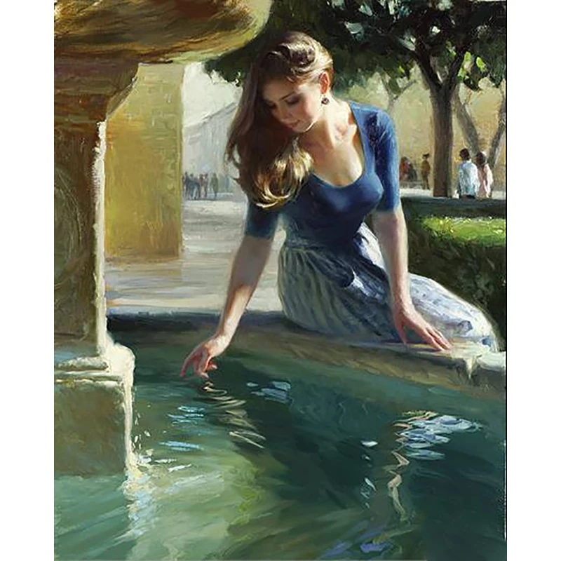 Hand painted decoration oil Painting mediterranean landscape painting a elegant lady beautiful women sitting in the pool
Hand painted decoration oil Painting mediterranean landscape painting a elegant lady beautiful women sitting in the pool