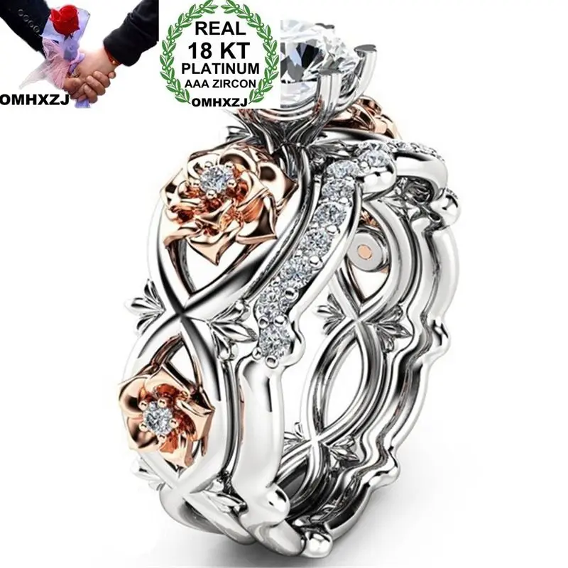 OMHXZJ Wholesale European Fashion Woman Man Party Wedding Gift Flower White AAA Zircon 18KT White Gold Yellow Gold Ring RR669
OMHXZJ Wholesale European Fashion Woman Man Party Wedding Gift Flower White AAA Zircon 18KT White Gold Yellow Gold Ring RR669