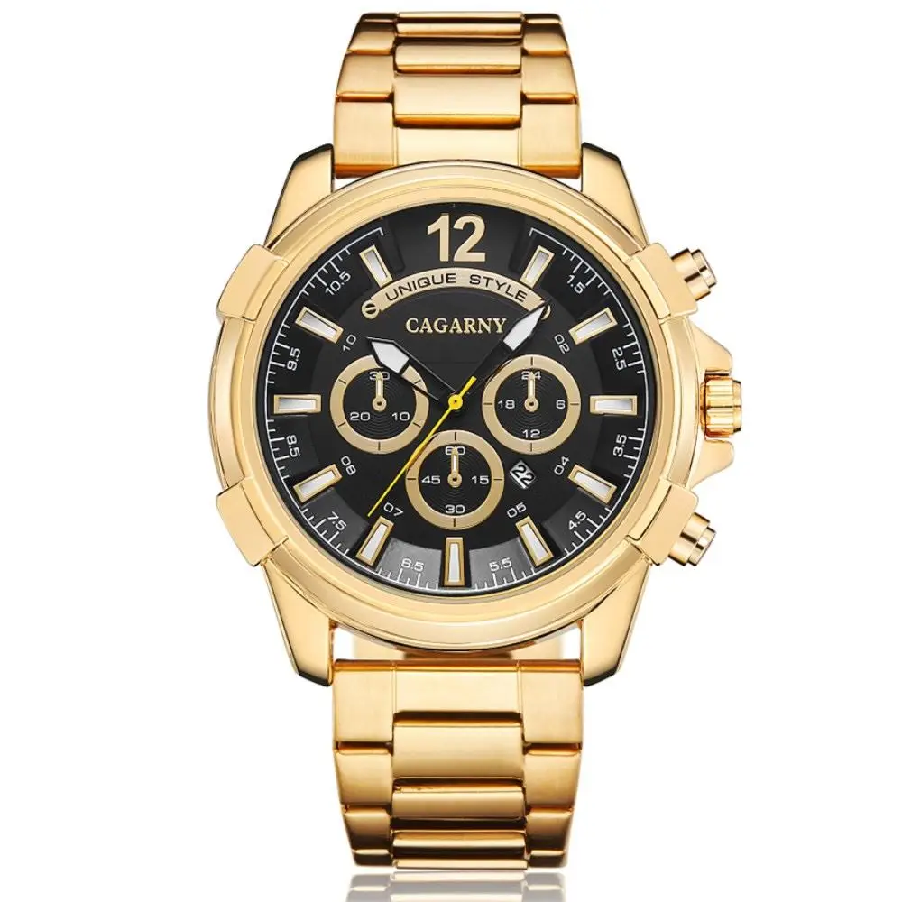 Cagarny Top Brand Men Golden Stainless Steel Watches Men's Fashion Business Quartz Male Wristwatch Relogio Masculino Clock watch
Cagarny Top Brand Men Golden Stainless Steel Watches Men's Fashion Business Quartz Male Wristwatch Relogio Masculino Clock watch