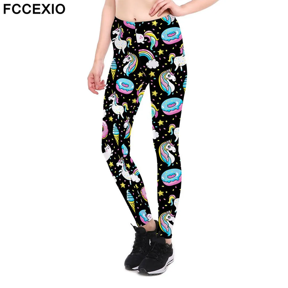 FCCEXIO New Sexy Girl Pencil Pants Rainbow Black Unicorn Donut Pony Print Elastic Slim Fitness Workout Women Leggings
FCCEXIO New Sexy Girl Pencil Pants Rainbow Black Unicorn Donut Pony Print Elastic Slim Fitness Workout Women Leggings