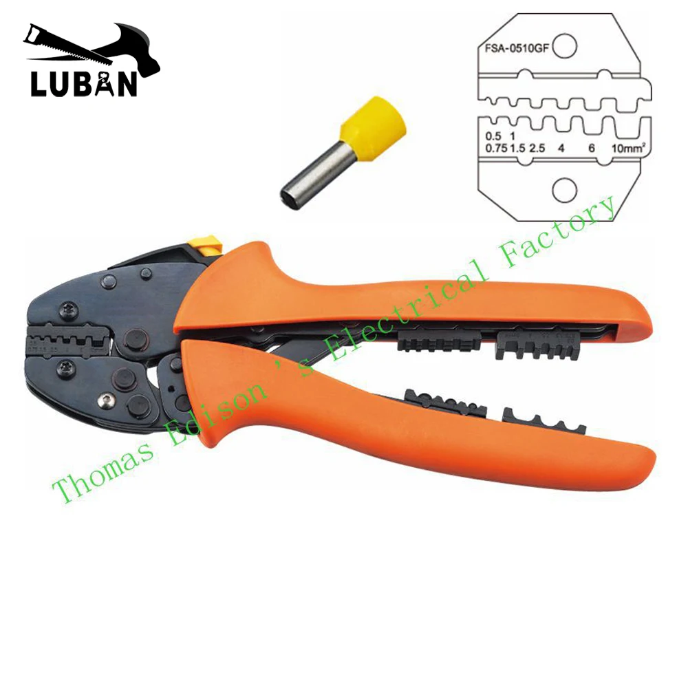 

FSA-0510GF Super strength-saving crimping plier FSB SERIES CRIMPING PLIER 0.5-10mm2 multi tool tools hands LUBAN