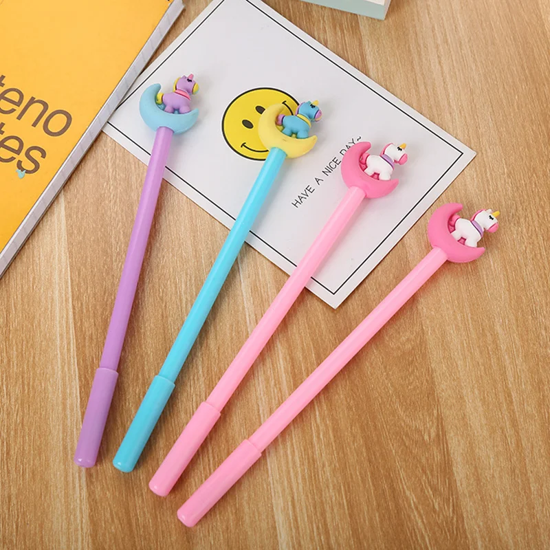3 pcs Cartoon unicorn moon gel pen for writing Black color ink 0.5mm roller ball point pens canetas Office School supplies FB039
3 pcs Cartoon unicorn moon gel pen for writing Black color ink 0.5mm roller ball point pens canetas Office School supplies FB039