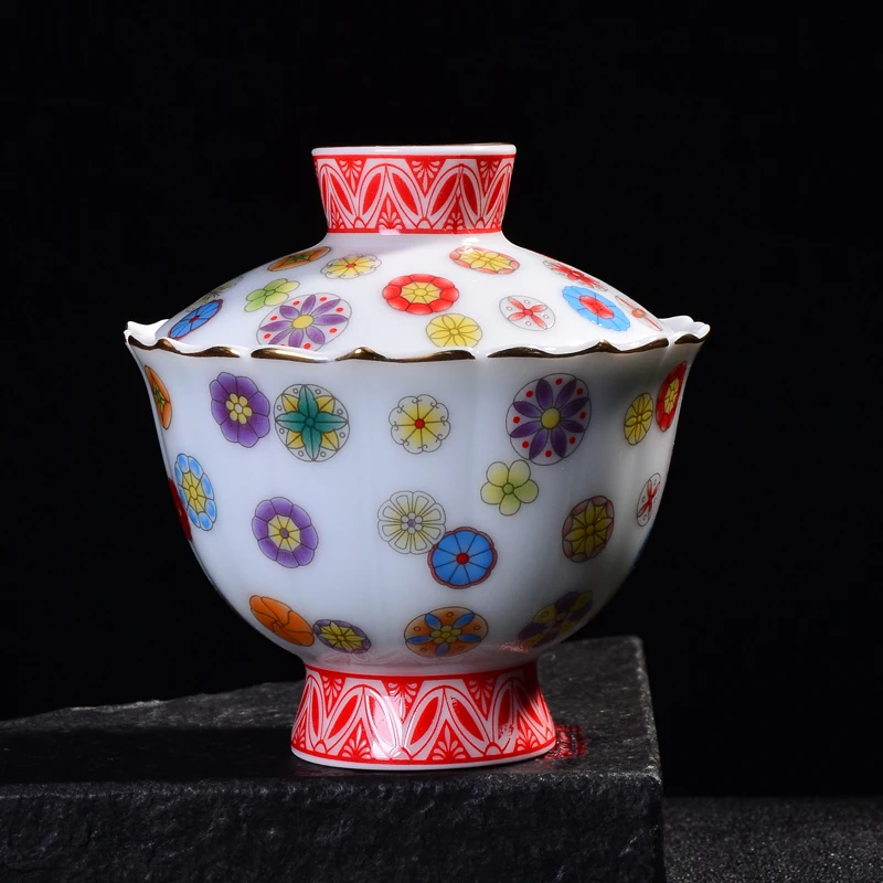170cc Brief Hand Painted Flower Pattern Gaiwan Office Master Tea Bowl with Lid Kit Teaware Ceramic Porcelain Teapot for Gifts
170cc Brief Hand Painted Flower Pattern Gaiwan Office Master Tea Bowl with Lid Kit Teaware Ceramic Porcelain Teapot for Gifts