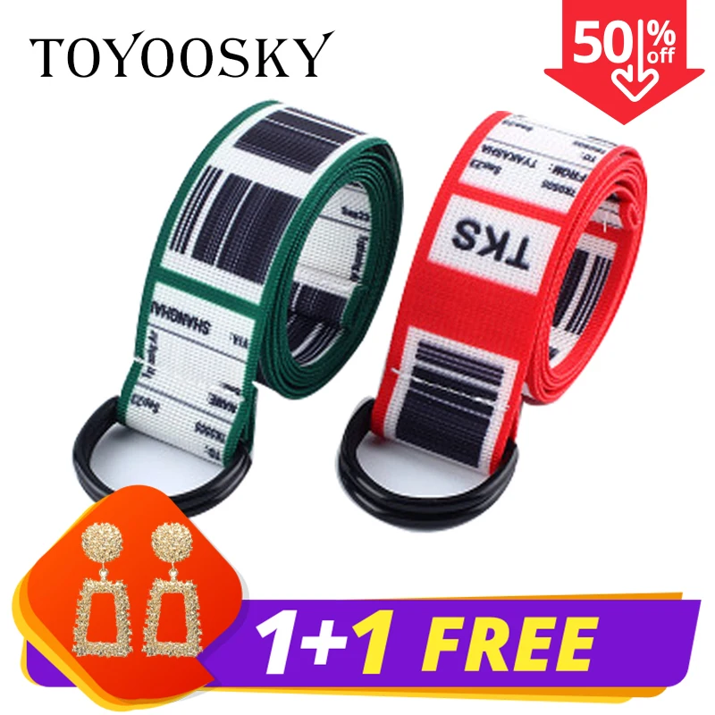 Buy 1 Get EARRINGS FREE 2019 Harajuku Men Belt Nylon Canvas Print Letter Double Ring Buckle Belt High Quality Belts for Men
Buy 1 Get EARRINGS FREE 2019 Harajuku Men Belt Nylon Canvas Print Letter Double Ring Buckle Belt High Quality Belts for Men