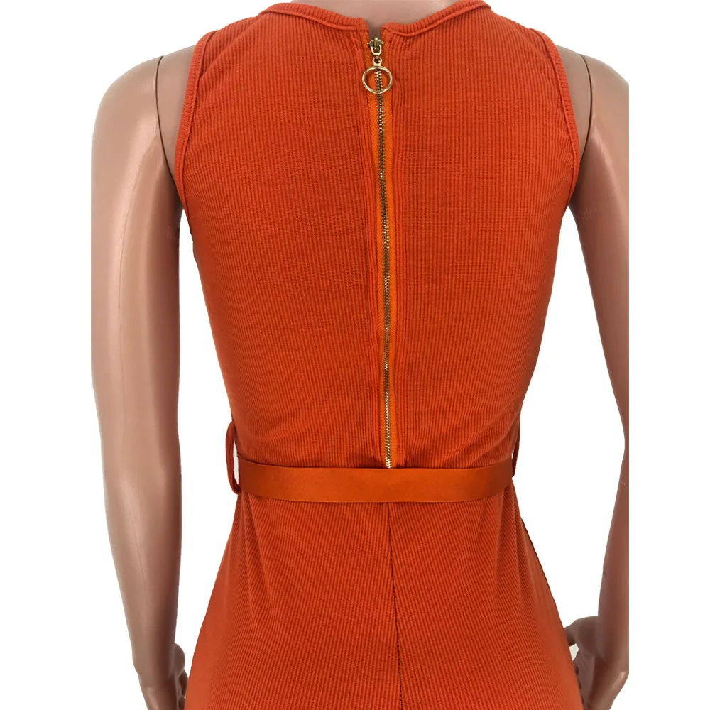 Summer Kintted Ribe Solid Jumpsuit Women Casual Sleeveless O Neck Zipper Bodycon Women Jumpsuit Vintage With Pockets Overalls
Summer Kintted Ribe Solid Jumpsuit Women Casual Sleeveless O Neck Zipper Bodycon Women Jumpsuit Vintage With Pockets Overalls