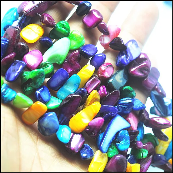 2 strings Nice shell chips strings multi colors mix for matching jewelry designs beads accessories and findings size 10-15mm
2 strings Nice shell chips strings multi colors mix for matching jewelry designs beads accessories and findings size 10-15mm