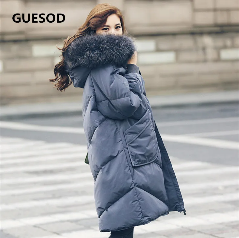 Guesod 2017 Winter Women Down Coat Medium-long Parka Coat All Match Big Raccoon Fur Hooded Down Coat Female Medium Long Jacket
Guesod 2017 Winter Women Down Coat Medium-long Parka Coat All Match Big Raccoon Fur Hooded Down Coat Female Medium Long Jacket