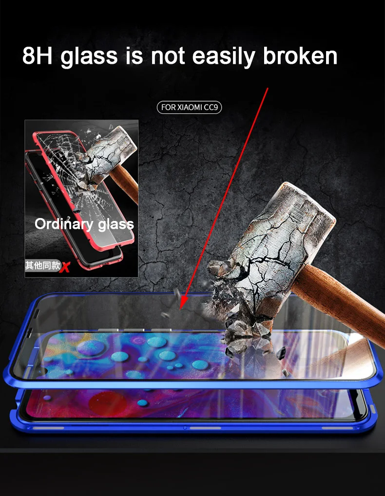 For Xiaomi redmi Note 7 Pro Magnetic Case Front+Back double-sided Tempered Glass Case redmi K20 Pro 7A A2 mi 9T CC9 Metal Bumper
For Xiaomi redmi Note 7 Pro Magnetic Case Front+Back double-sided Tempered Glass Case redmi K20 Pro 7A A2 mi 9T CC9 Metal Bumper