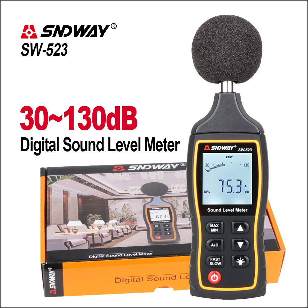 Цифровой измеритель уровня шума SNDWAY 30 1 5 дБ|Шумомеры| |