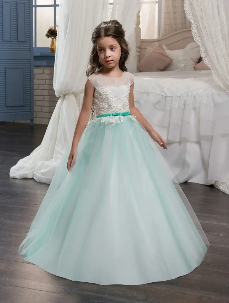 Vintage Ball Gown Flower Girl Dresses For Weddings Mint Toddler Pageant Dresses First Communion Dresses Vestidos De Comunion
Vintage Ball Gown Flower Girl Dresses For Weddings Mint Toddler Pageant Dresses First Communion Dresses Vestidos De Comunion
