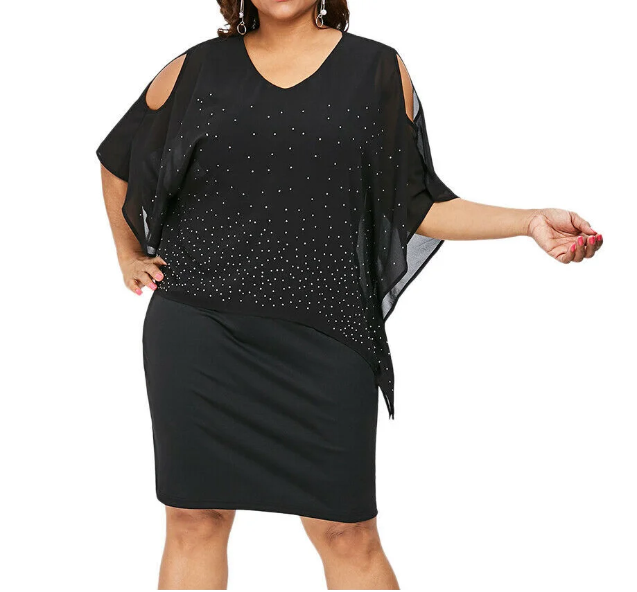 Plus Size One-Piece Dress 2019 New Fashion Mid-Long Style Off Shoulder Loose Dot Black Women Dress Ladies Elegant Vestiods Dress
Plus Size One-Piece Dress 2019 New Fashion Mid-Long Style Off Shoulder Loose Dot Black Women Dress Ladies Elegant Vestiods Dress
