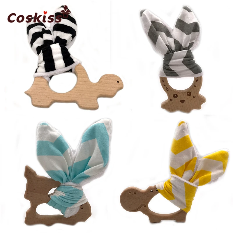Baby Teethers Wood Animal with Fabric Wooden Training Sensory Baby Aid Handmade Ring Teething Newborn Mom Rabbit Ears Teether
Baby Teethers Wood Animal with Fabric Wooden Training Sensory Baby Aid Handmade Ring Teething Newborn Mom Rabbit Ears Teether