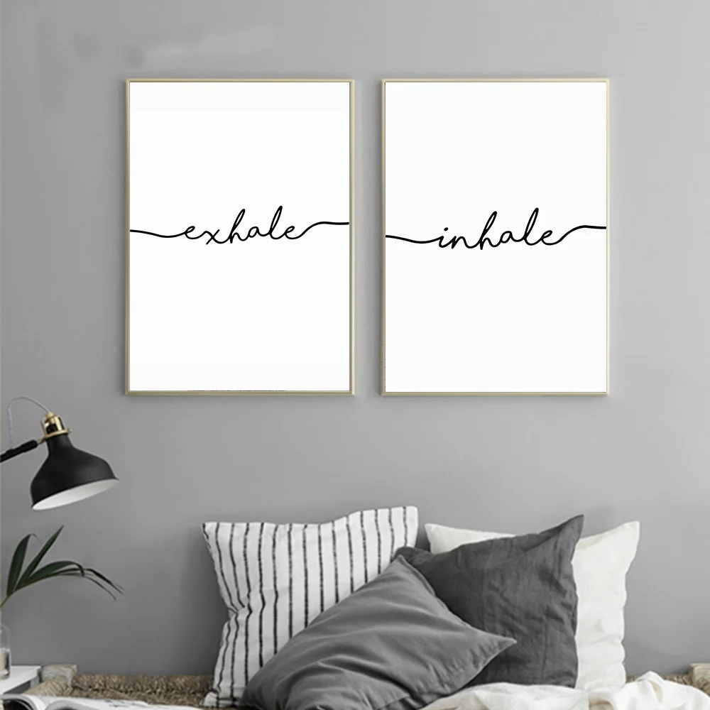 Black and White Inhale Exhale Nordic Poster Minimalist Canvas Painting Art Posters Prints Wall Pictures Living Room Home Decor
Black and White Inhale Exhale Nordic Poster Minimalist Canvas Painting Art Posters Prints Wall Pictures Living Room Home Decor