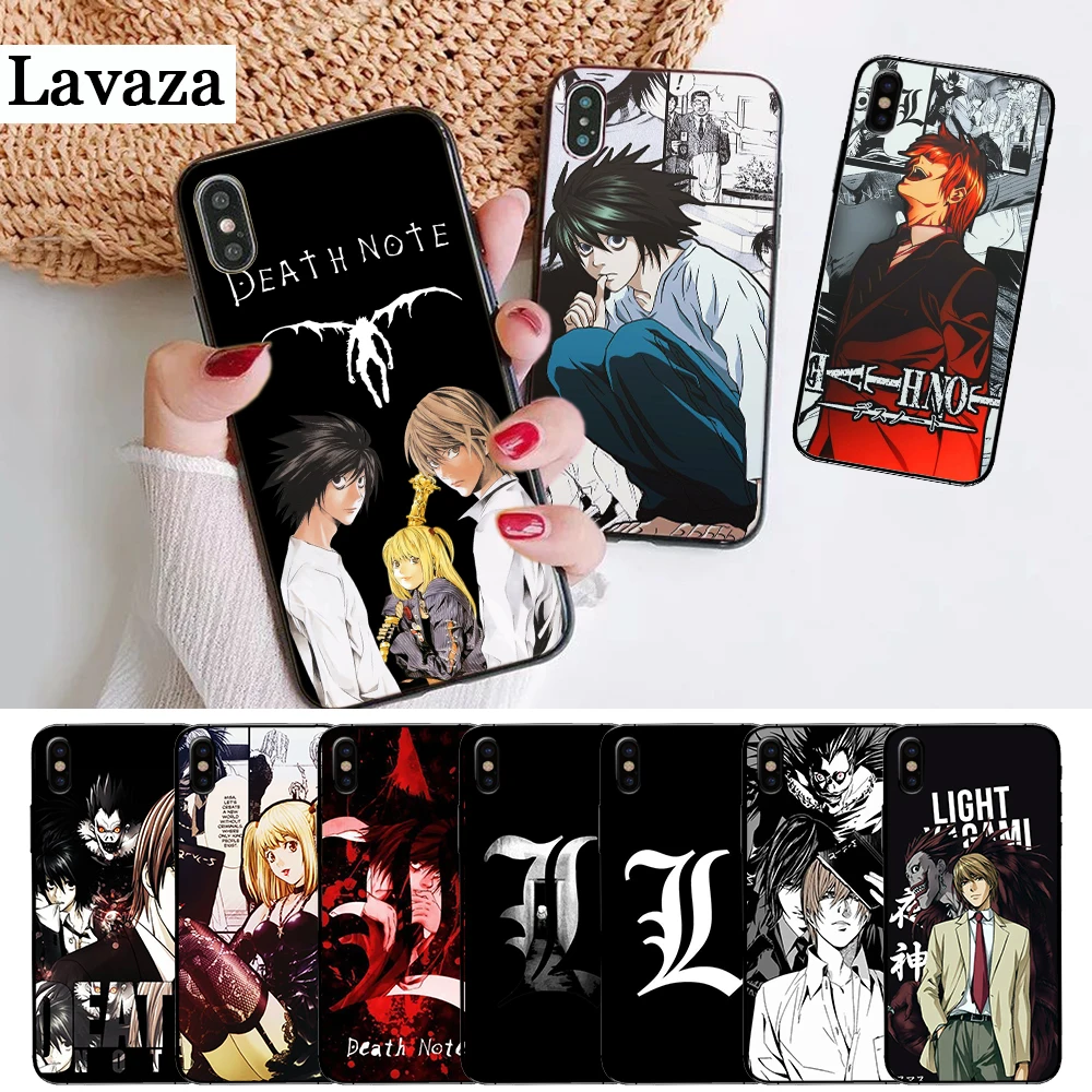 Дизайнерский силиконовый чехол с аниме мангой Death Note для iPhone 5 5S 6 6S Plus 7 8 11 Pro X XS Max
