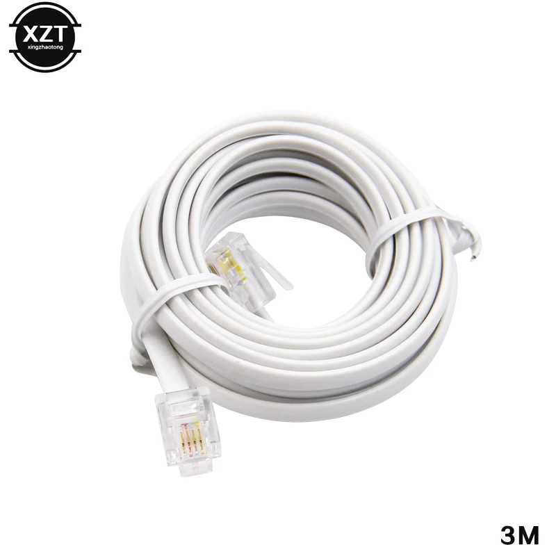 Высококачественный телефонный Удлинительный кабель RJ11 6P4C белый - купить по