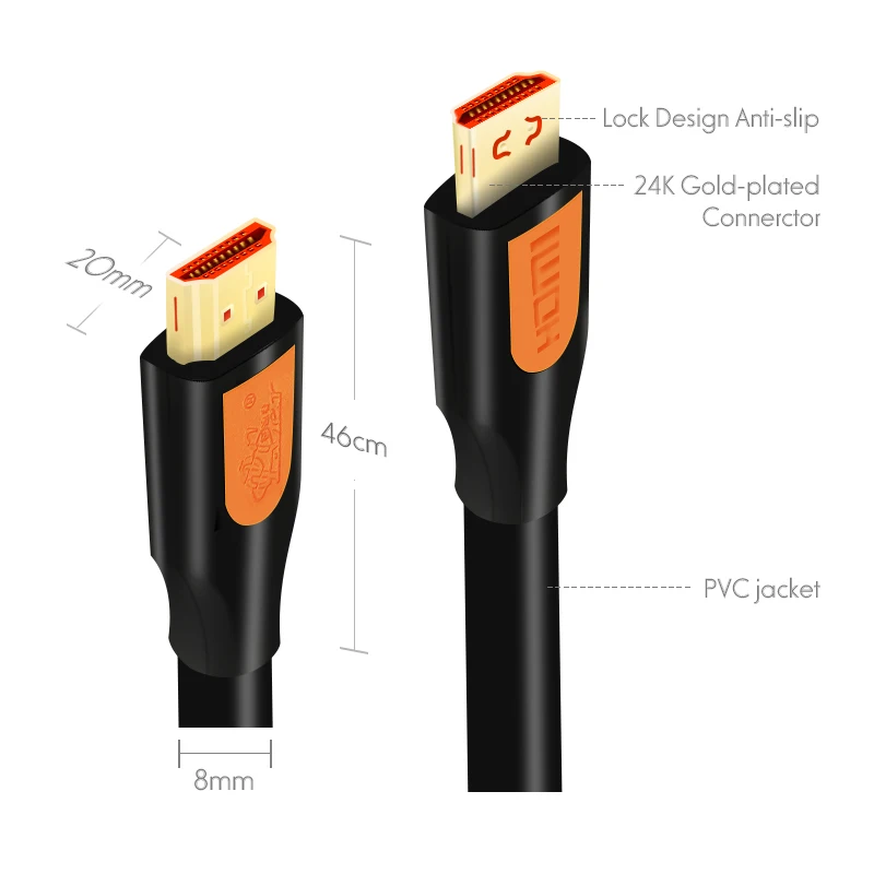 HDR Кабель HDMI 3840*2160 60 Гц 4K 2 0 бескислородный медный кабель 3D изображения Ultra HD 30