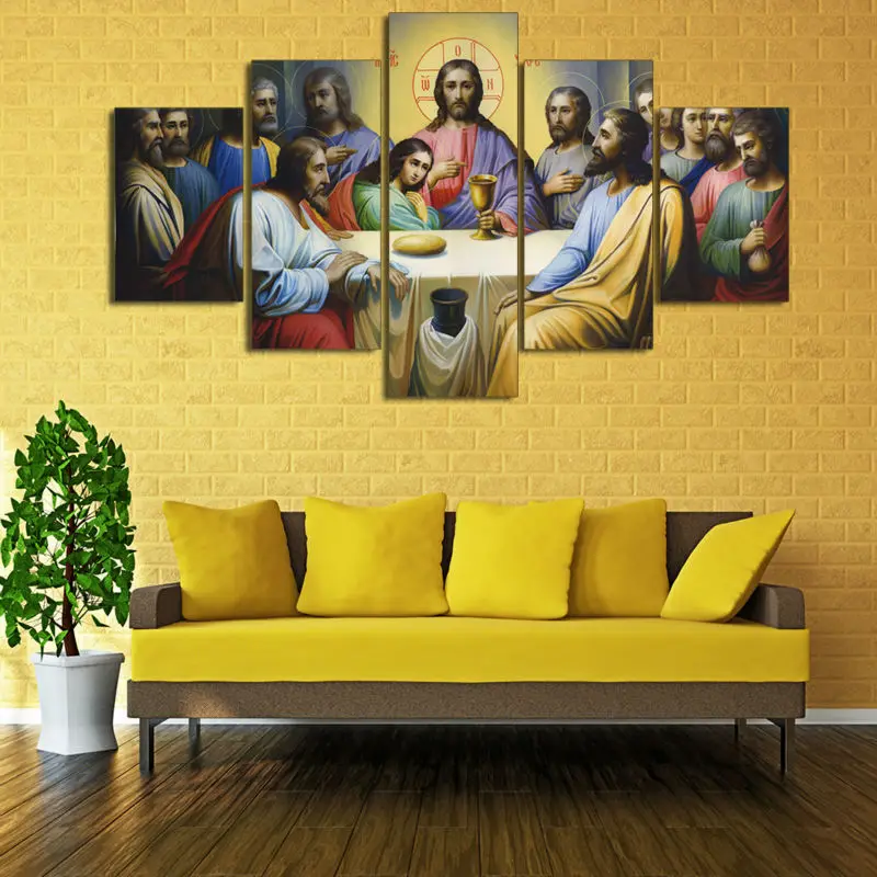HD Print 5 pcs canvas wall art print Jesus The Last Supper painting art Home Decor Canvas Art Print Painting on canvas no frame
HD Print 5 pcs canvas wall art print Jesus The Last Supper painting art Home Decor Canvas Art Print Painting on canvas no frame