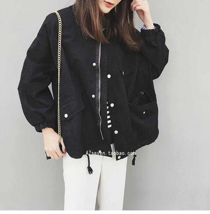 Hong Kong wind handsome loose thin dress short jacket female spring casual short windbreaker jacket tide
Hong Kong wind handsome loose thin dress short jacket female spring casual short windbreaker jacket tide