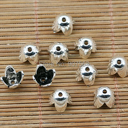 52pcs Tibetan silver tone flower bead caps EF1325