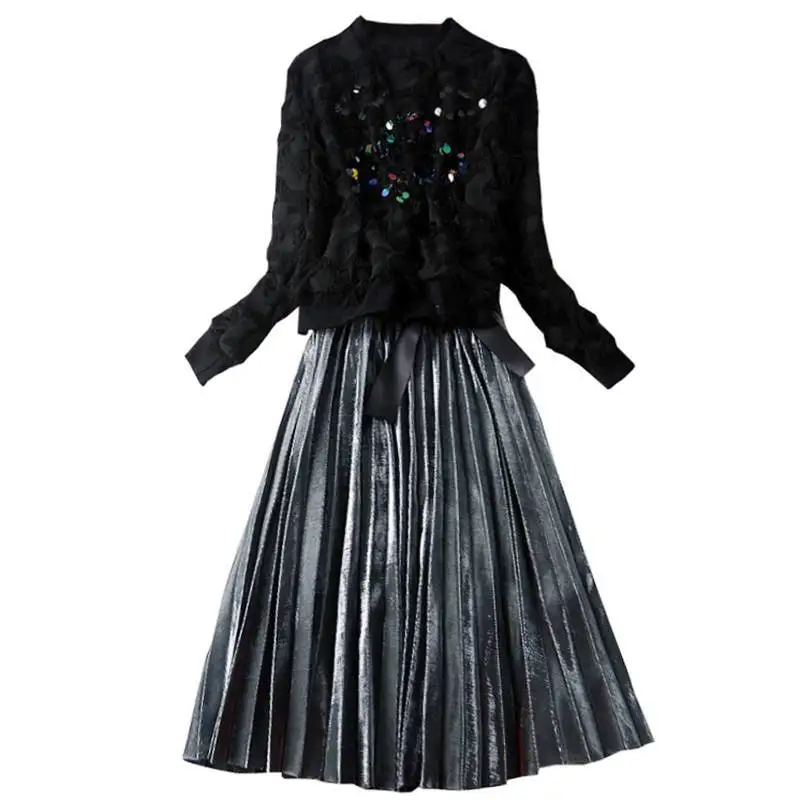 Women Fashion Spring Autumn New 2 Piece Suit Shirt Skirt Female Plus Size 3XL Tassel Sequin Casual Two Piece Sets Tops Skirts D3
Women Fashion Spring Autumn New 2 Piece Suit Shirt Skirt Female Plus Size 3XL Tassel Sequin Casual Two Piece Sets Tops Skirts D3