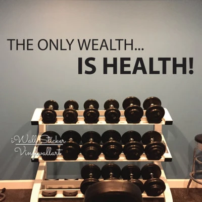 The Only Wealth Is Health Quote Wall Sticker Gym Stickers Inspirational Quote Wall Decal Motivational Cut Vinyl Stickers Q88
The Only Wealth Is Health Quote Wall Sticker Gym Stickers Inspirational Quote Wall Decal Motivational Cut Vinyl Stickers Q88