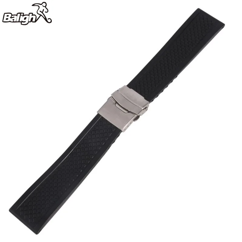 Newest Fashion Black Silicone Rubber Waterproof Watch Strap Band Deployment Buckle 20 22 24 MM
Newest Fashion Black Silicone Rubber Waterproof Watch Strap Band Deployment Buckle 20 22 24 MM
