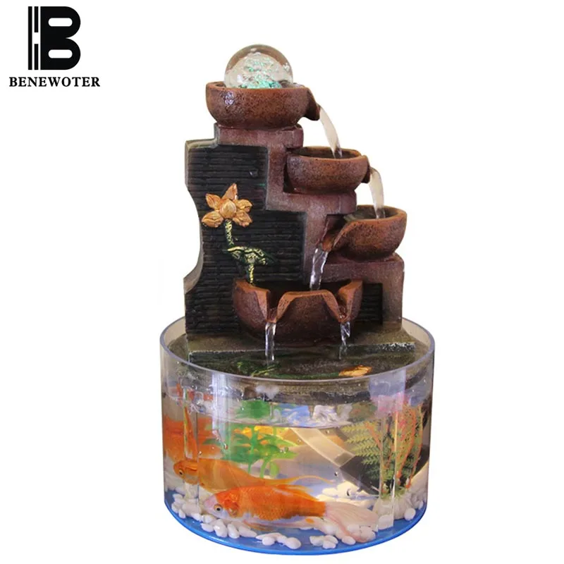 110V/220V Creative Resin Crafts Flowing Water Fountain Transparent Fish Tank Living Room Office Desktop Ornaments Features Decor
110V/220V Creative Resin Crafts Flowing Water Fountain Transparent Fish Tank Living Room Office Desktop Ornaments Features Decor
