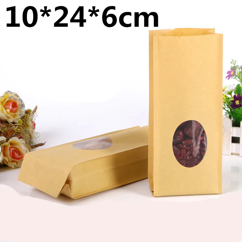 10*24cm 100pcs stand up circular type window brown kraft paper bags recyclable for wedding/Gift/Jewelry/Food/Candy Paper Box
10*24cm 100pcs stand up circular type window brown kraft paper bags recyclable for wedding/Gift/Jewelry/Food/Candy Paper Box