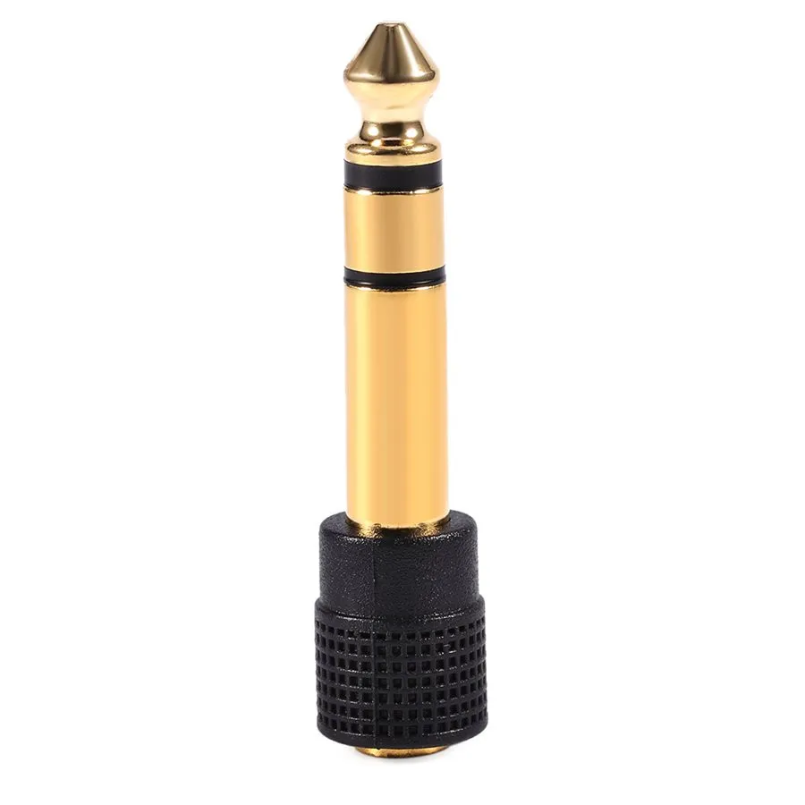 10pcs/lot Black Color 6.35MM Stereo Jack Plug Male To 3.5MM 1/8" Female Jack Stereo Headphone Adapter Converter Gold Plated
10pcs/lot Black Color 6.35MM Stereo Jack Plug Male To 3.5MM 1/8" Female Jack Stereo Headphone Adapter Converter Gold Plated