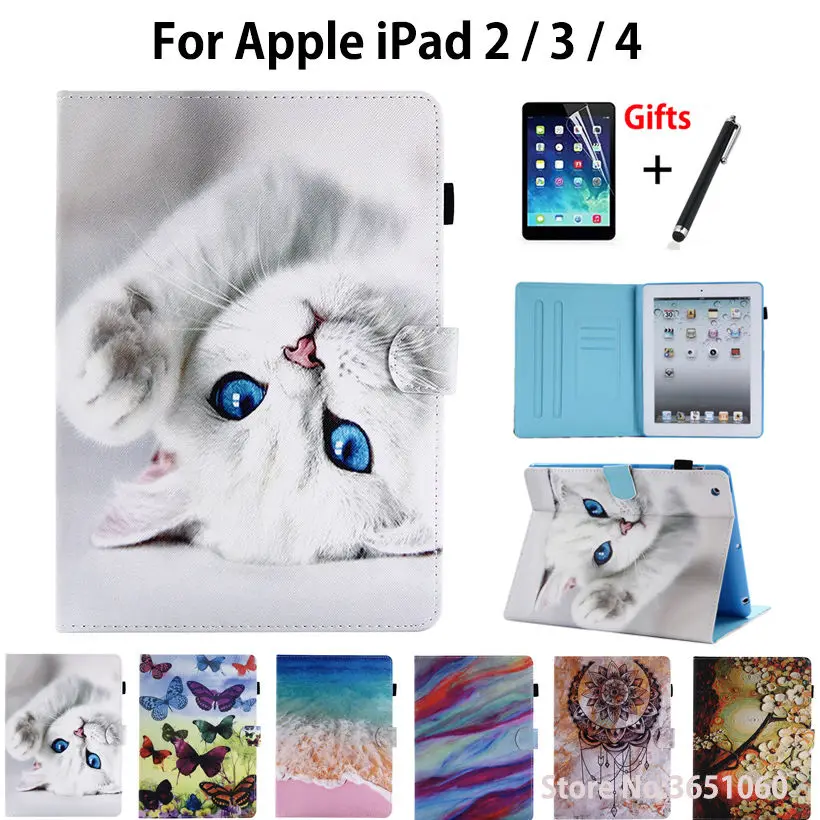 Cartoon Cat Case For Apple iPad 2 3 4 Cover Funda Tablet Silicone PU Leather For iPad2 iPad3 iPad4 Stand Skin Shell +Stylus+film
Cartoon Cat Case For Apple iPad 2 3 4 Cover Funda Tablet Silicone PU Leather For iPad2 iPad3 iPad4 Stand Skin Shell +Stylus+film