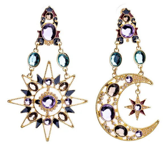 Fashion Earrings Brincos Luxury Moon And Star Pearl Blue Rhinestone Earing For Women Jewelry Earings Gift
Fashion Earrings Brincos Luxury Moon And Star Pearl Blue Rhinestone Earing For Women Jewelry Earings Gift