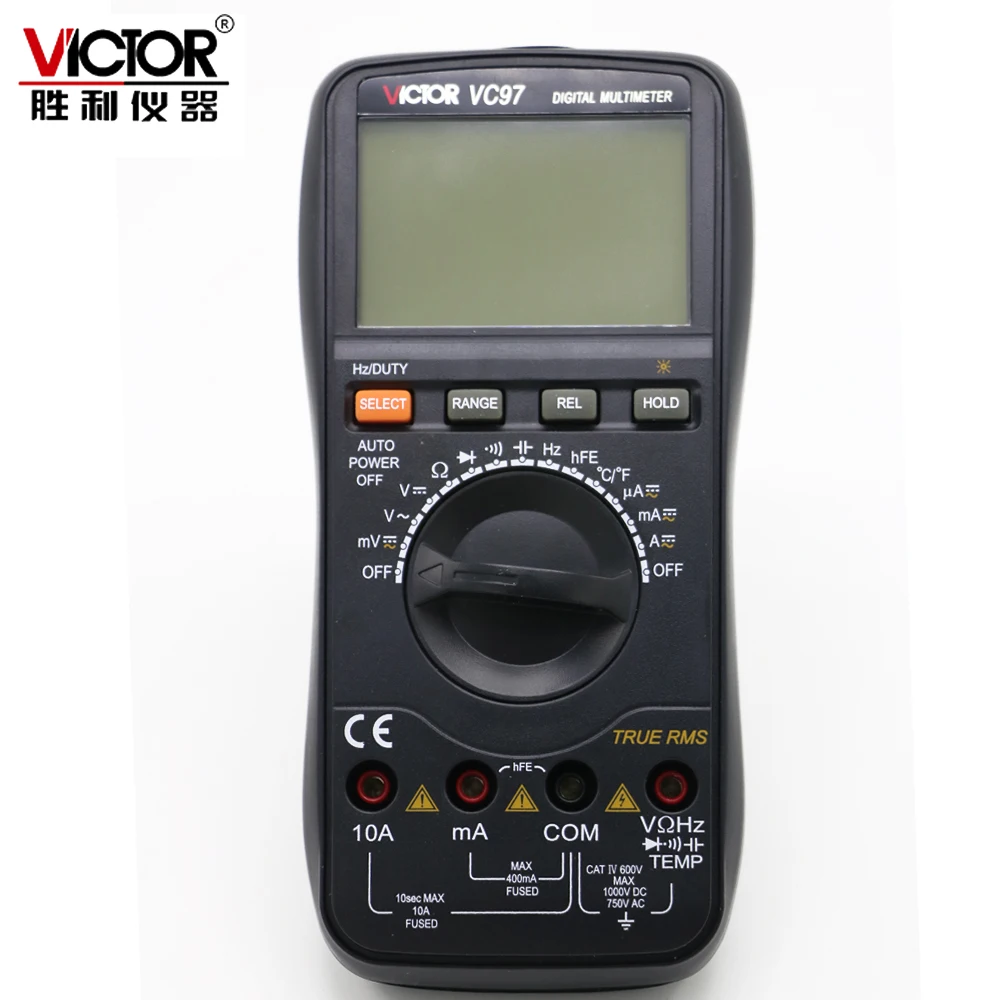 VICTOR VC97 Professional True RMS Auto Range 4000 Counts Resistance Capacitance Frequency Temperature Digital Multimeter
VICTOR VC97 Professional True RMS Auto Range 4000 Counts Resistance Capacitance Frequency Temperature Digital Multimeter