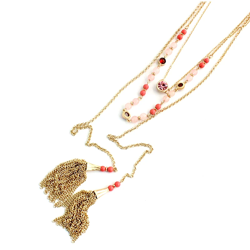 TOUCHEART Natural Stone Chain Necklaces Crystal Beads Gold color Tassel Necklaces Women Pink Vintage Trending Jewelry SNE160101
TOUCHEART Natural Stone Chain Necklaces Crystal Beads Gold color Tassel Necklaces Women Pink Vintage Trending Jewelry SNE160101