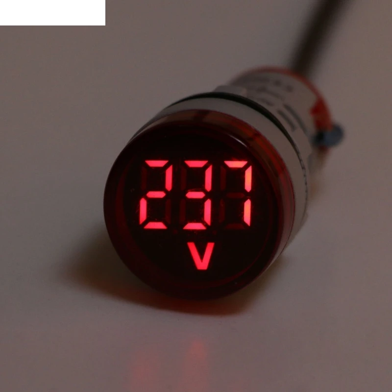 22mm LED Digital Display Gauge Volt Voltage Meter Indicator Signal Lamp Voltmeter Lights Tester Combo Measuring Range 60-500V AC
22mm LED Digital Display Gauge Volt Voltage Meter Indicator Signal Lamp Voltmeter Lights Tester Combo Measuring Range 60-500V AC